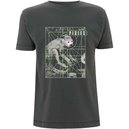 PIXIES - MONKEY GRID - T-Shirt Grey