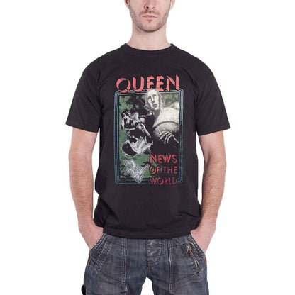 QUEEN - NEWS OF THE WORLD - T-Shirt Black