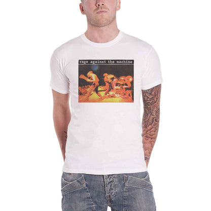 RAGE AGAINST THE MACHINE - ANGER IS A GIFT - T-Shirt White (Back Print)