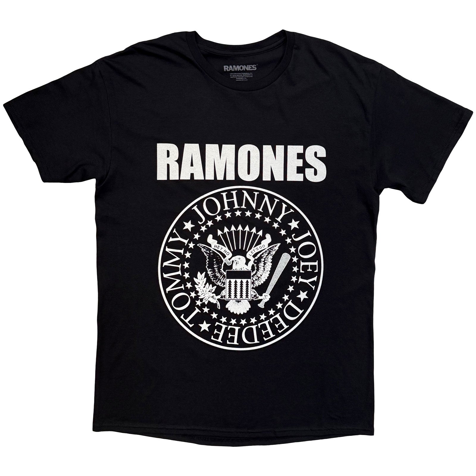 RAMONES - HEY HO (FRONT & BACK) - T-Shirt Black (Back Print)