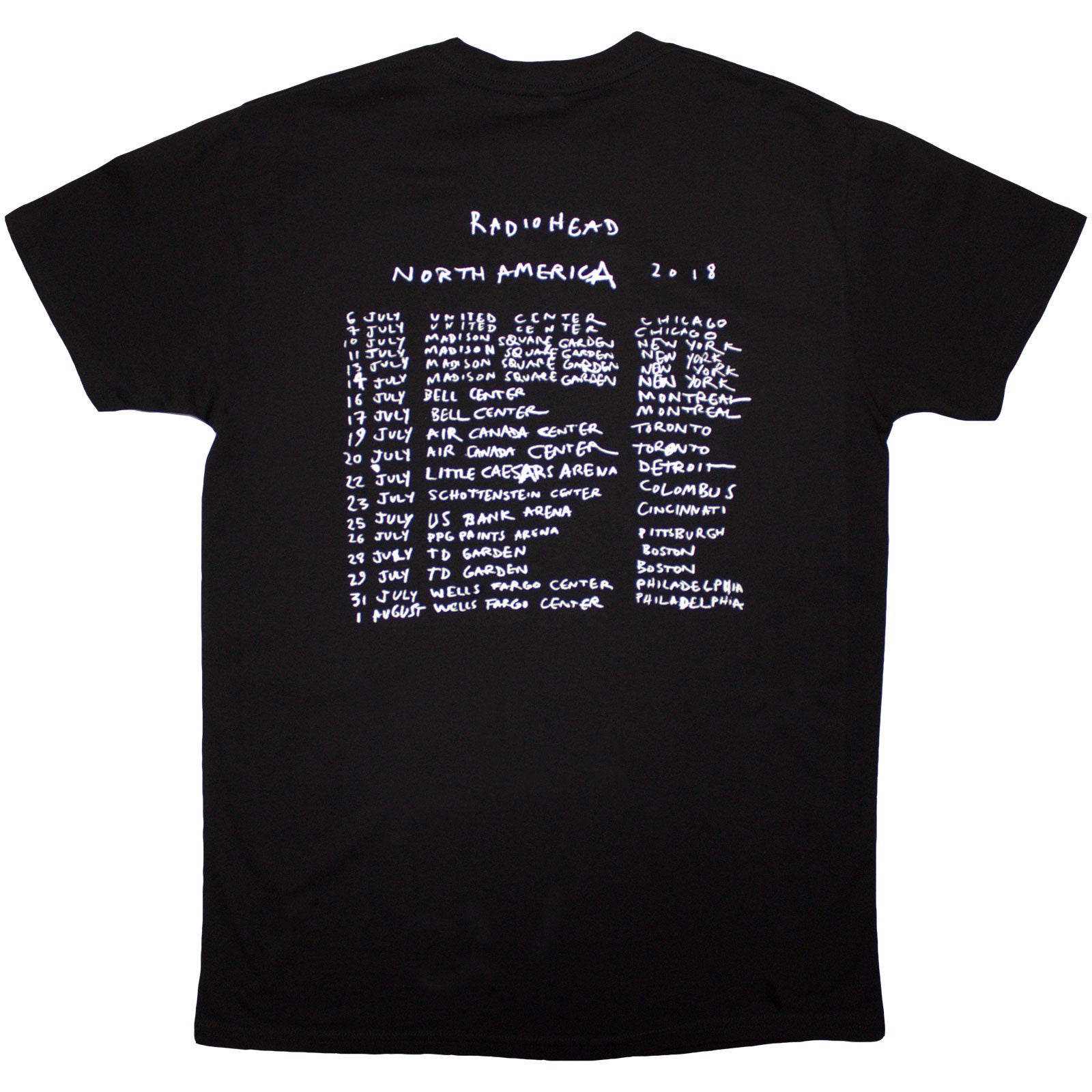 RADIOHEAD - BEARHEAD CREST - Organic T-Shirt Black (Back Print)