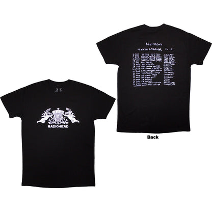 RADIOHEAD - BEARHEAD CREST - Organic T-Shirt Black (Back Print)