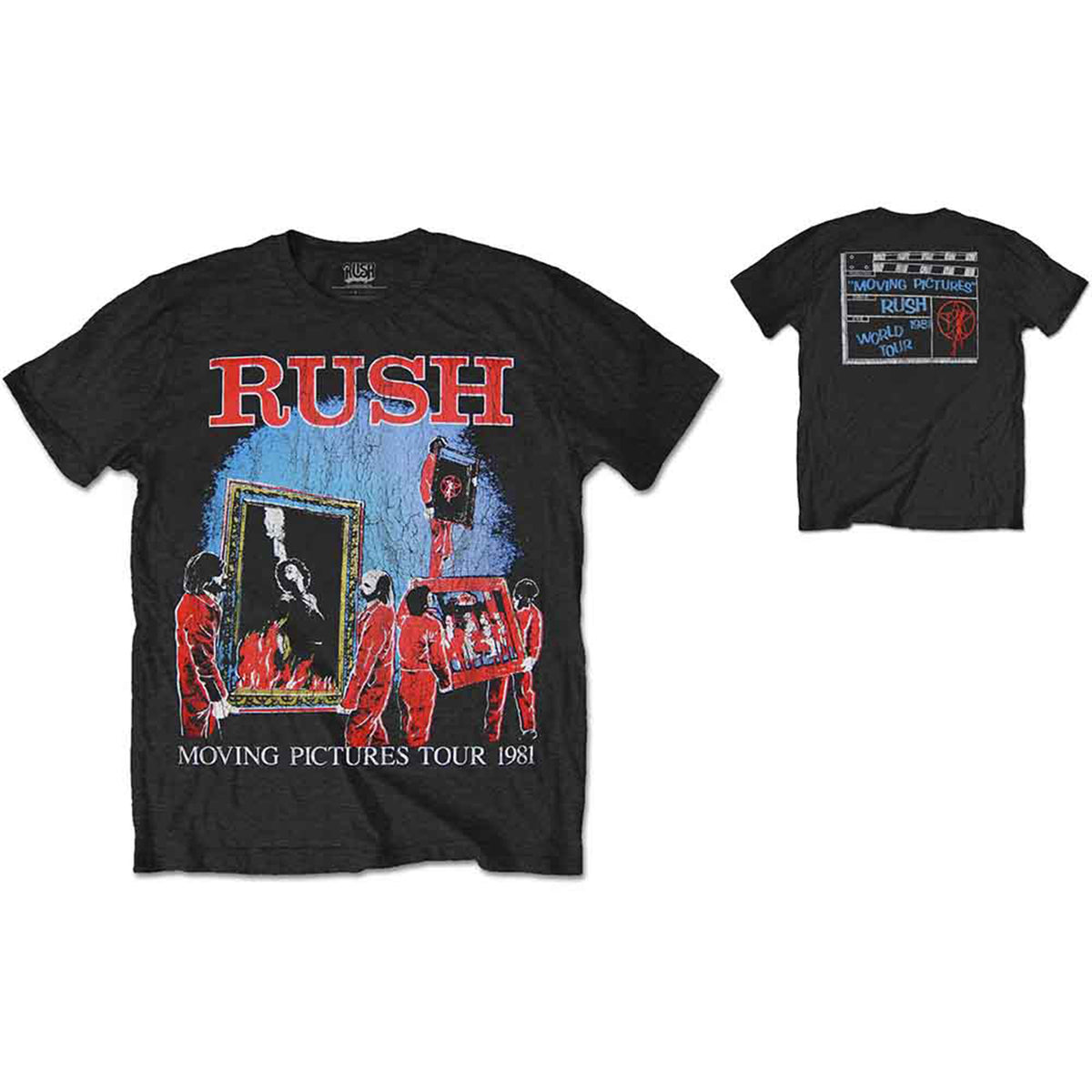 RUSH - 1981 TOUR - T-Shirt Black (Back Print)
