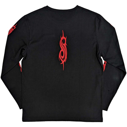 SLIPKNOT - SKELETON FLAG - Long Sleeve T-Shirt Black (Back & Sleeve Print)