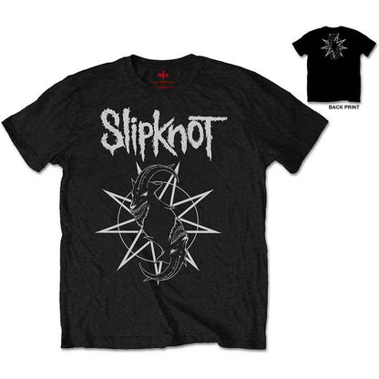 SLIPKNOT - GOAT STAR LOGO - T-Shirt Black (Back Print)
