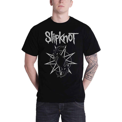 SLIPKNOT - GOAT STAR LOGO - T-Shirt Black (Back Print)
