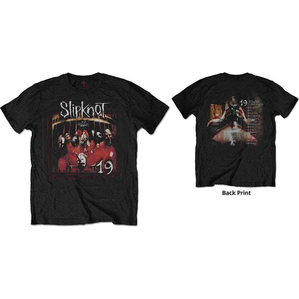 SLIPKNOT - DEBUT ALBUM 19 YEARS - T-Shirt Black (Back Print)