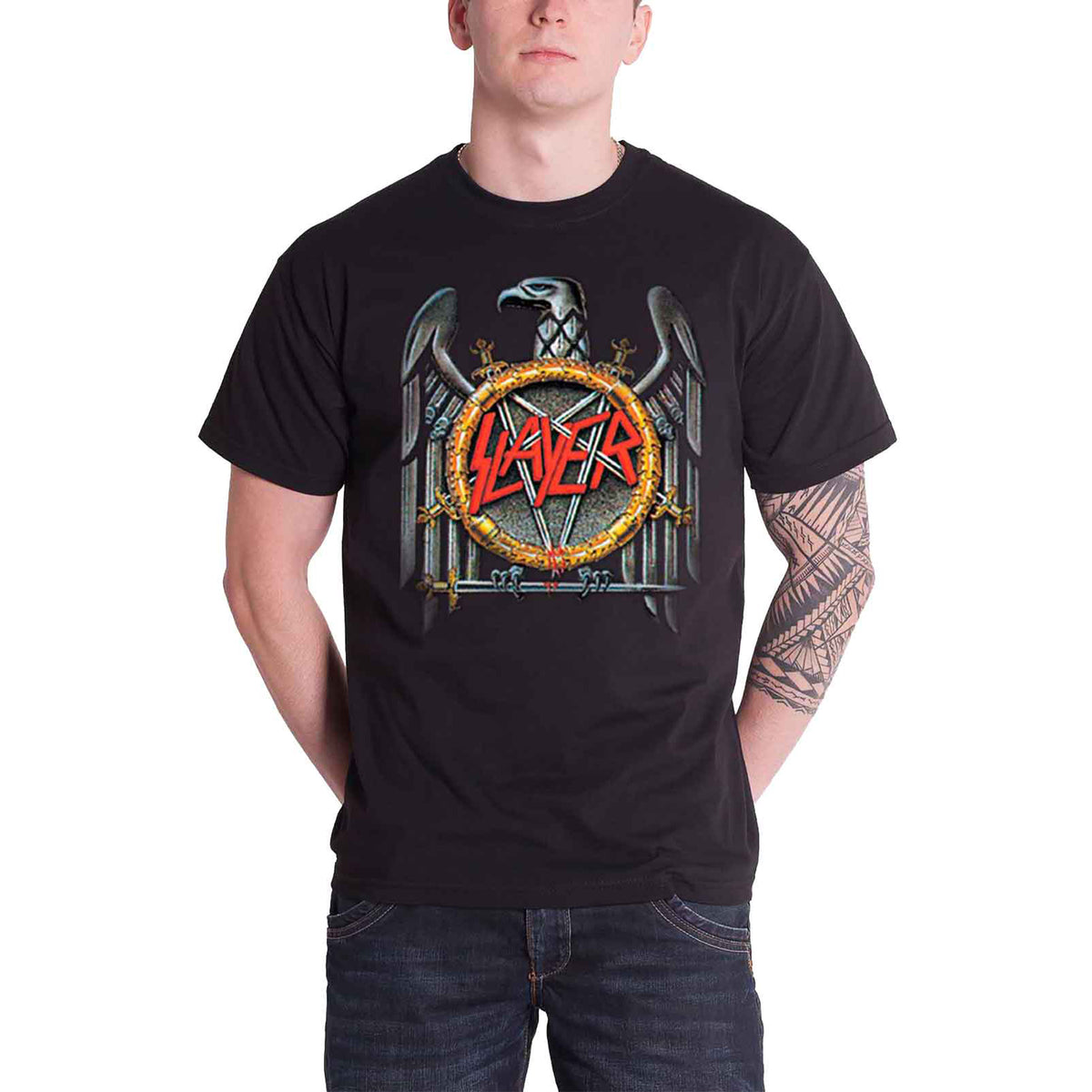 SLAYER - SILVER EAGLE - T-Shirt Noir