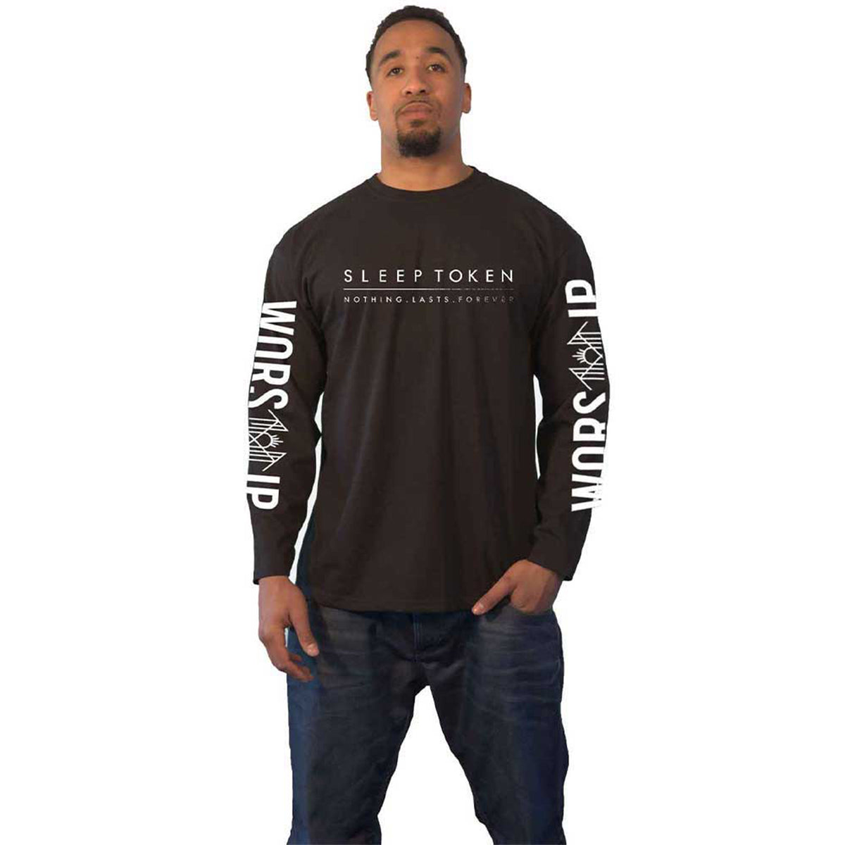 SLEEP TOKEN - WORSHIP - Long Sleeve T-Shirt Black (Sleeve Print)