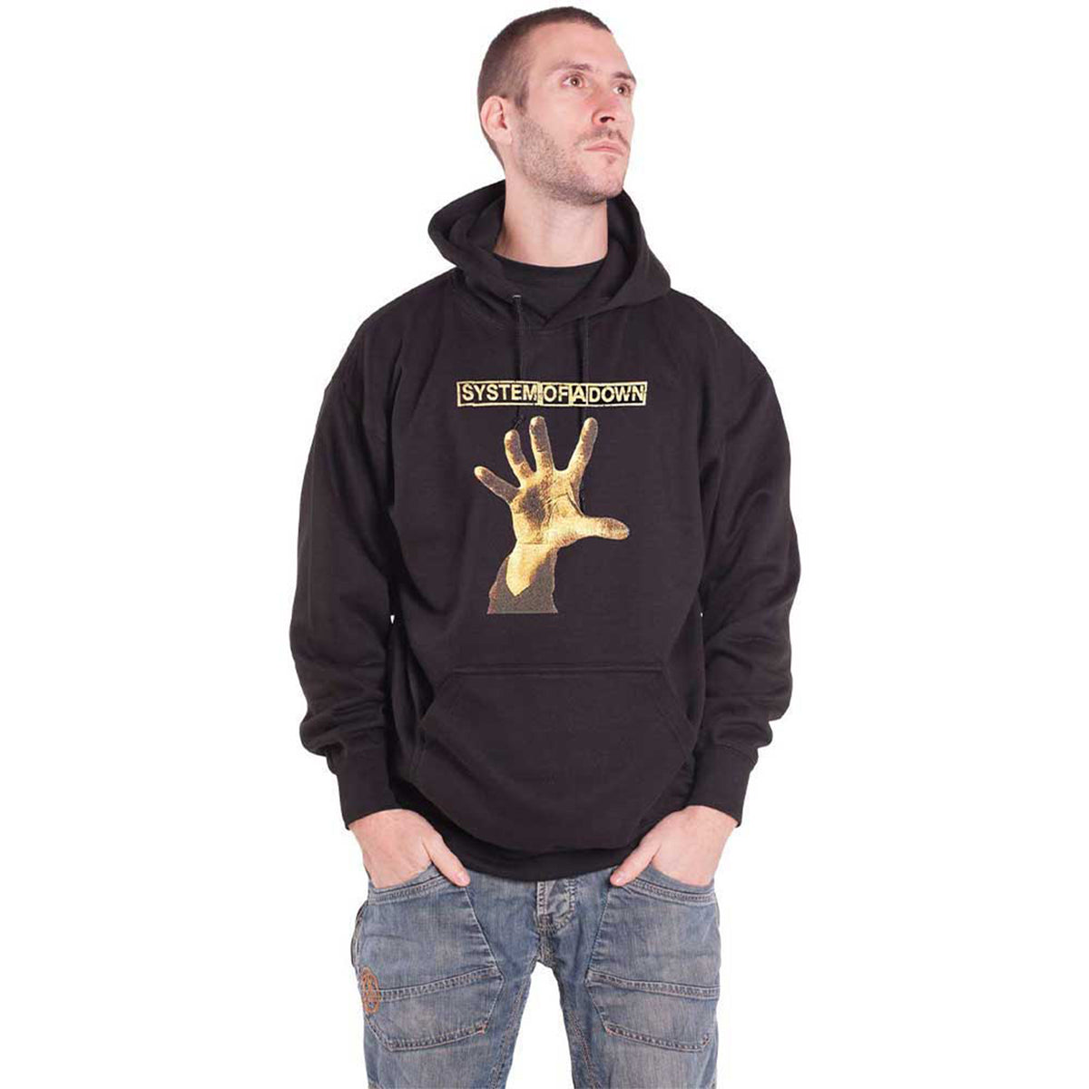 SYSTEM OF A DOWN - HAND - Pullover Hoodie Black