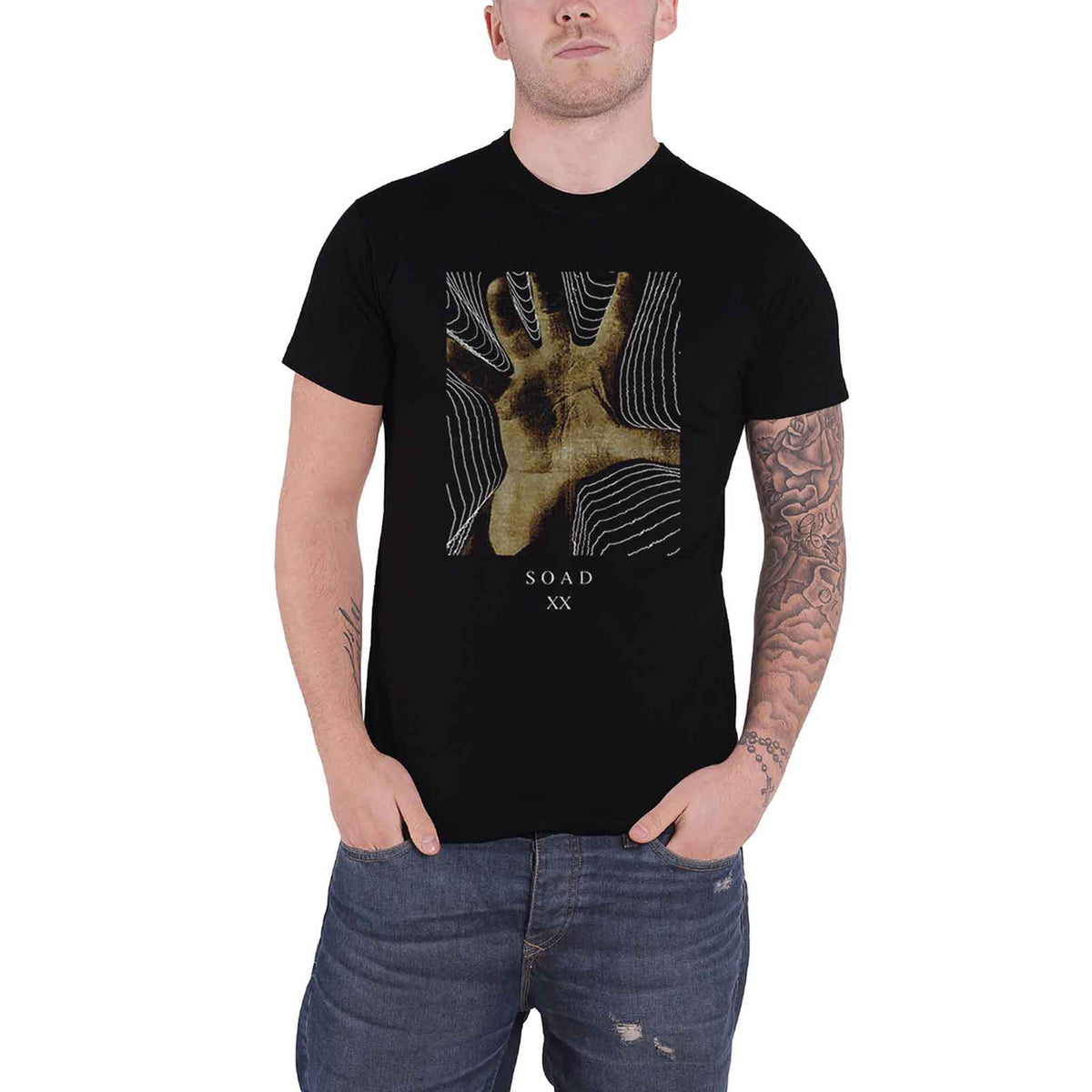 SYSTEM OF A DOWN - 20 YEARS HAND - T-Shirt Black