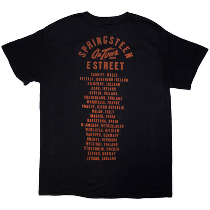 BRUCE SPRINGSTEEN - TOUR '24 E-STREET PHOTO - T-Shirt Black (Back Print & Ex-Tour)