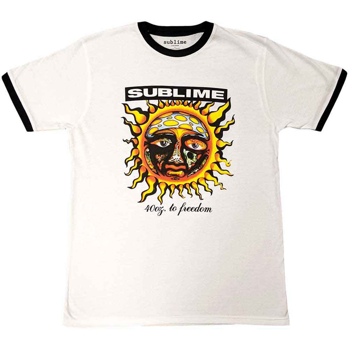 SUBLIME - 40OZ. TO FREEDOM - Ringer T-Shirt White