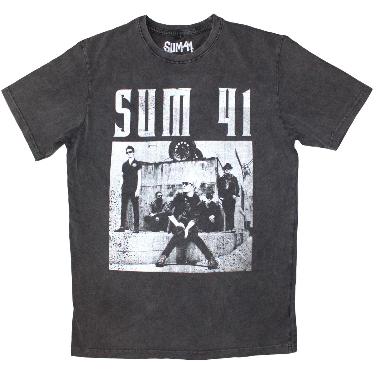 SUM 41 - BOX PHOTO - Stone Wash T-Shirt Grey