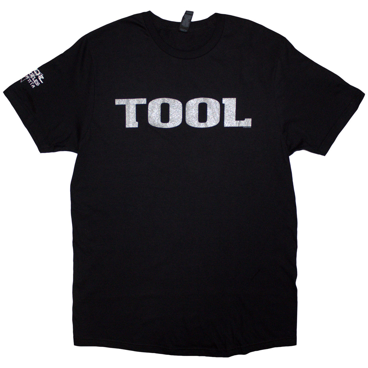 TOOL - METALLIC SILVER LOGO - T-Shirt Black (Sleeve Print)