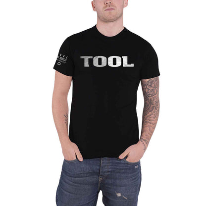 TOOL - METALLIC SILVER LOGO - T-Shirt Black (Sleeve Print)