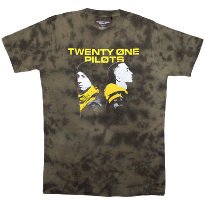 TWENTY ONE PILOTS - BACK TO BACK - T-Shirt Green (Wash Collection)
