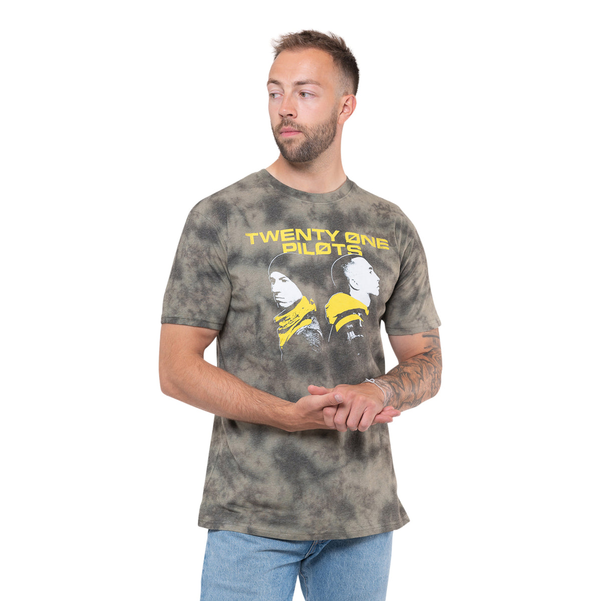 TWENTY ONE PILOTS - BACK TO BACK - T-Shirt Green (Wash Collection)