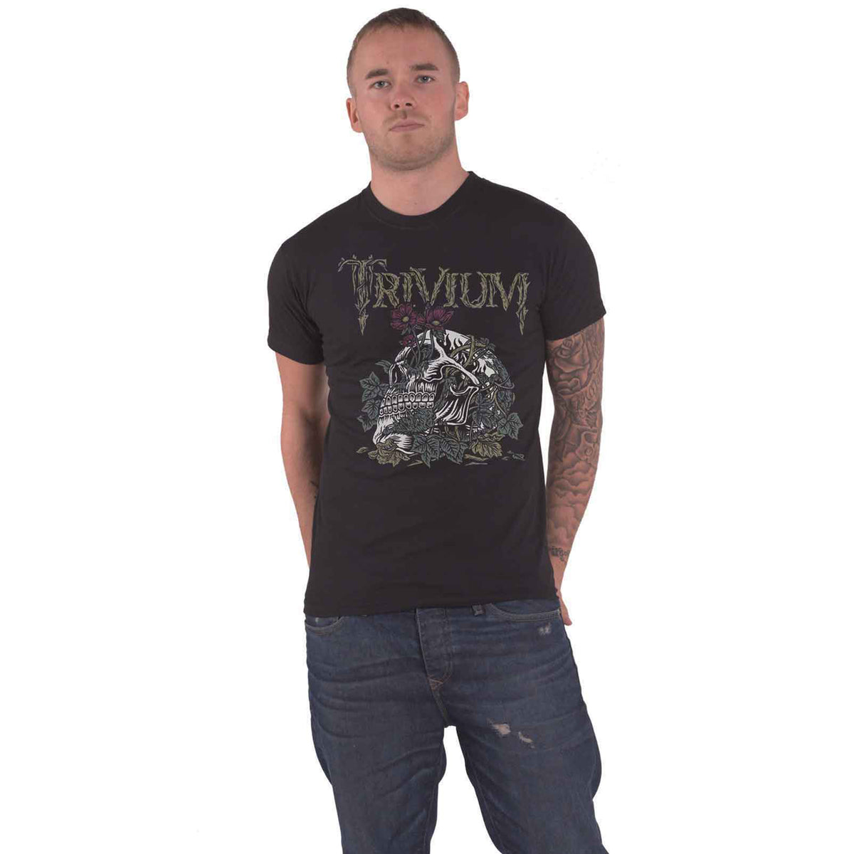 TRIVIUM - SKELLY FLOWER - T-Shirt Black