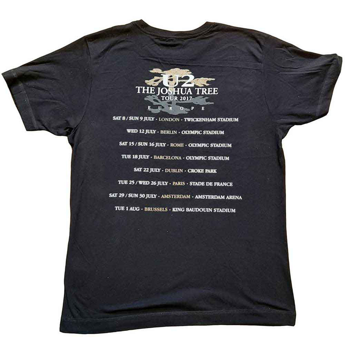 U2 - JOSHUA TREE PHOTO - T-Shirt Black (Back Print & Ex-Tour)