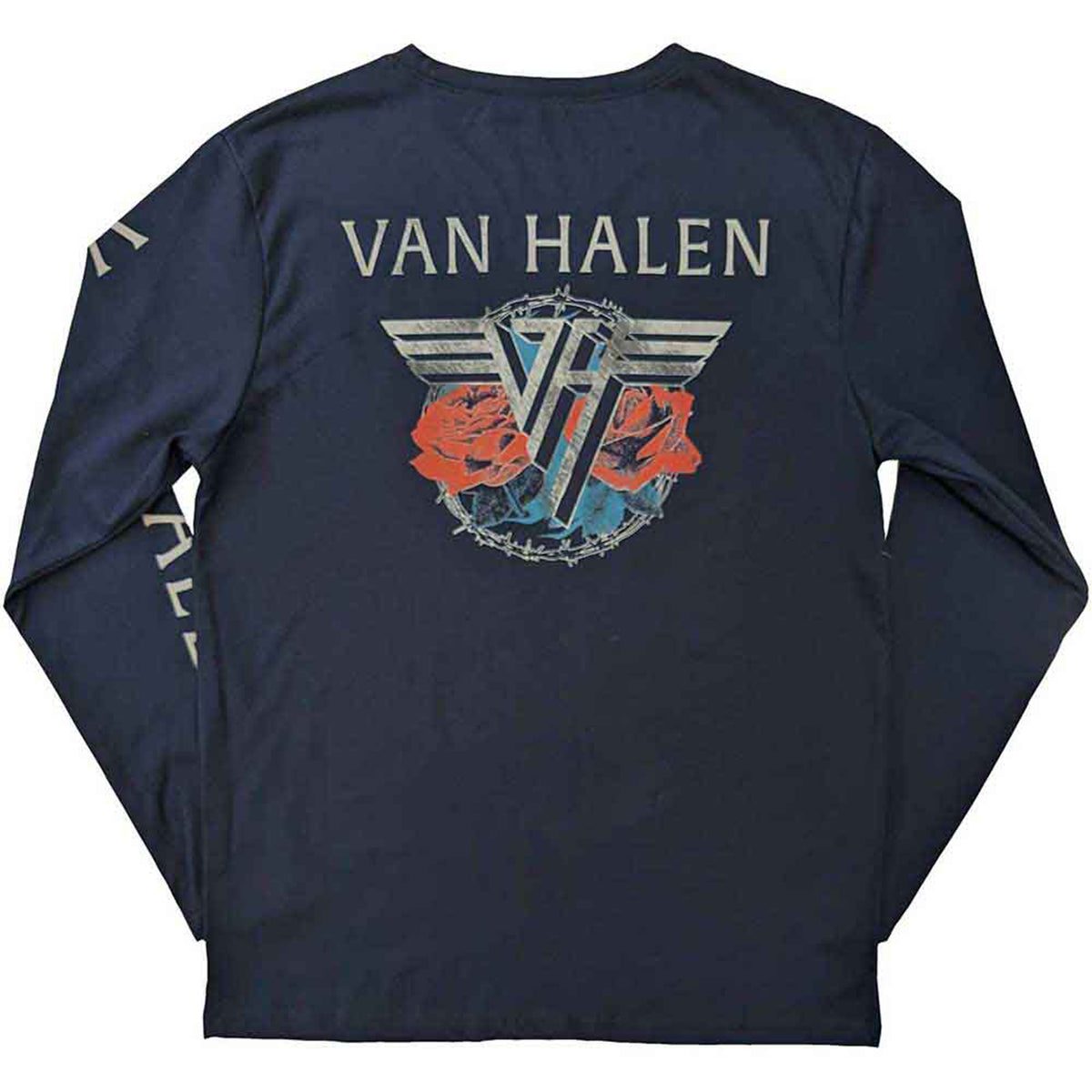 VAN HALEN - 84 TOUR - Long Sleeve T-Shirt Blue (Back & Sleeve Print)