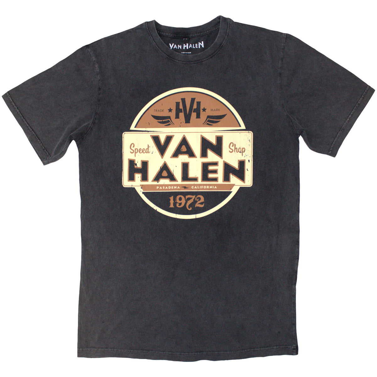 VAN HALEN - SPEED SHOP - Stone Wash T-Shirt Grey