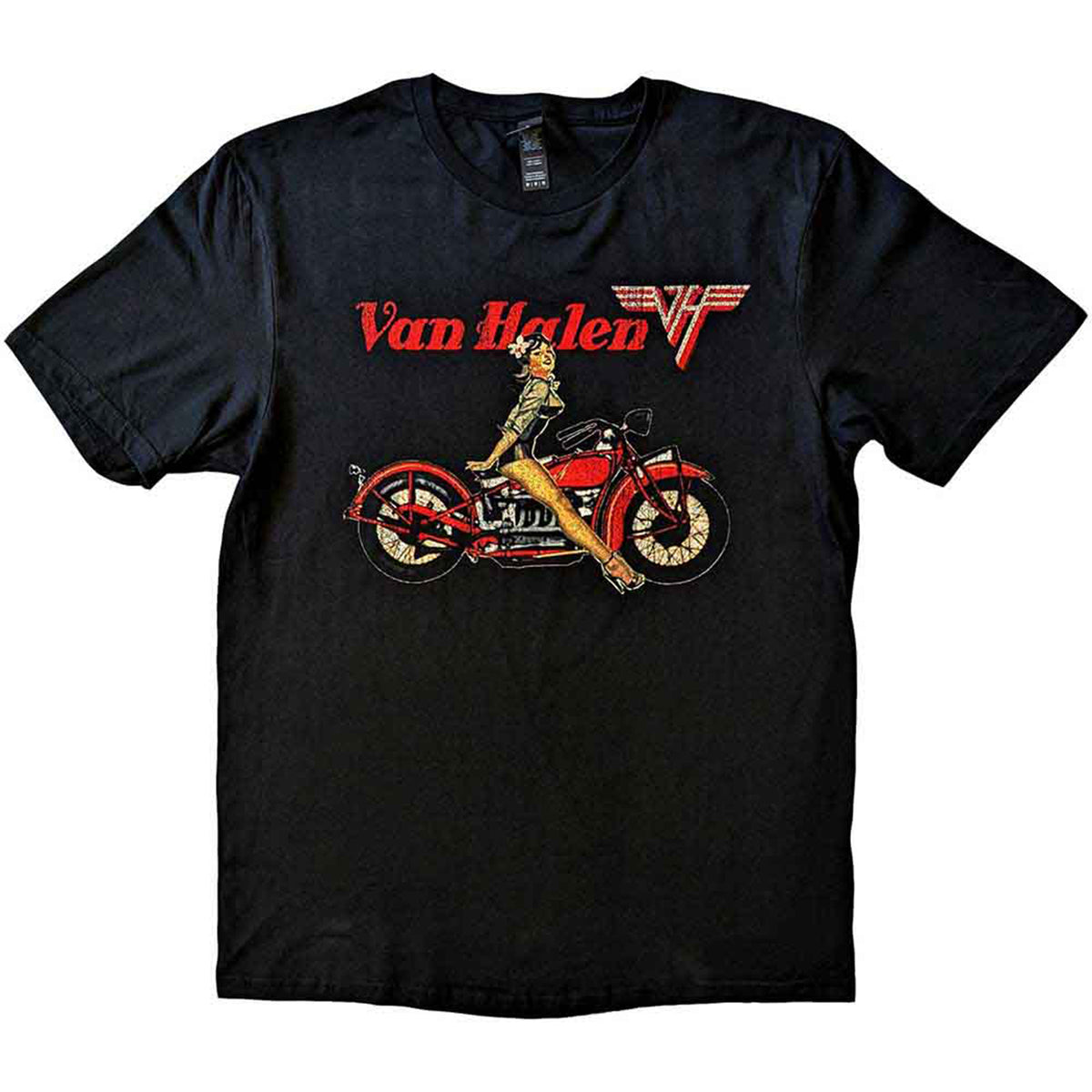 VAN HALEN - PIN-UP MOTORCYCLE - T-Shirt Black