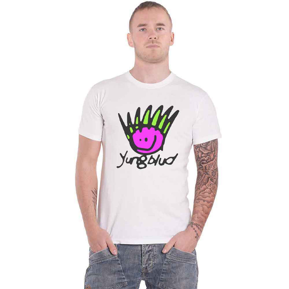 YUNGBLUD - FACE - T-Shirt White (Back Print)