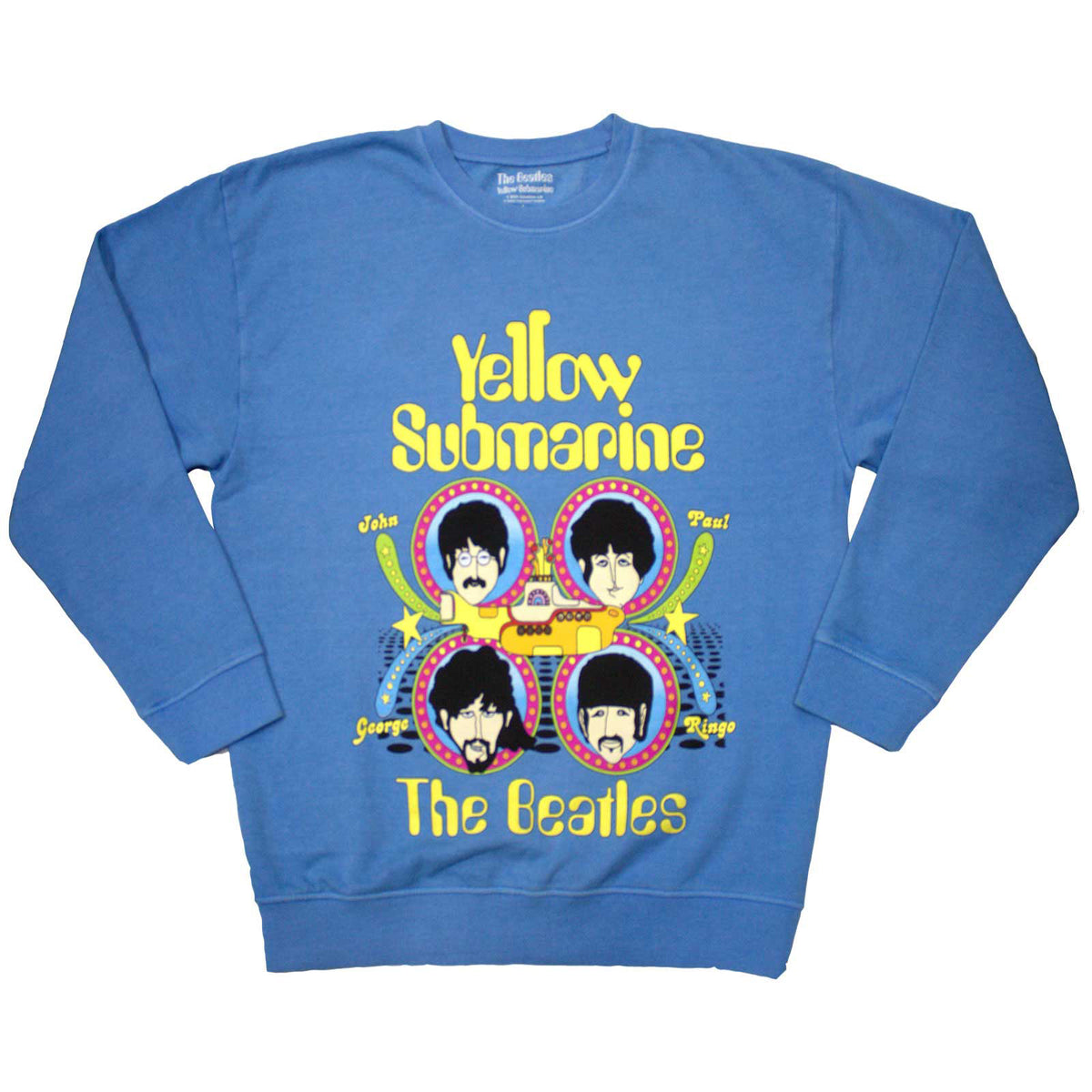 BEATLES, THE - YELLOW SUBMARINE HEADS IN CIRCLES - Sweatshirt Blue
