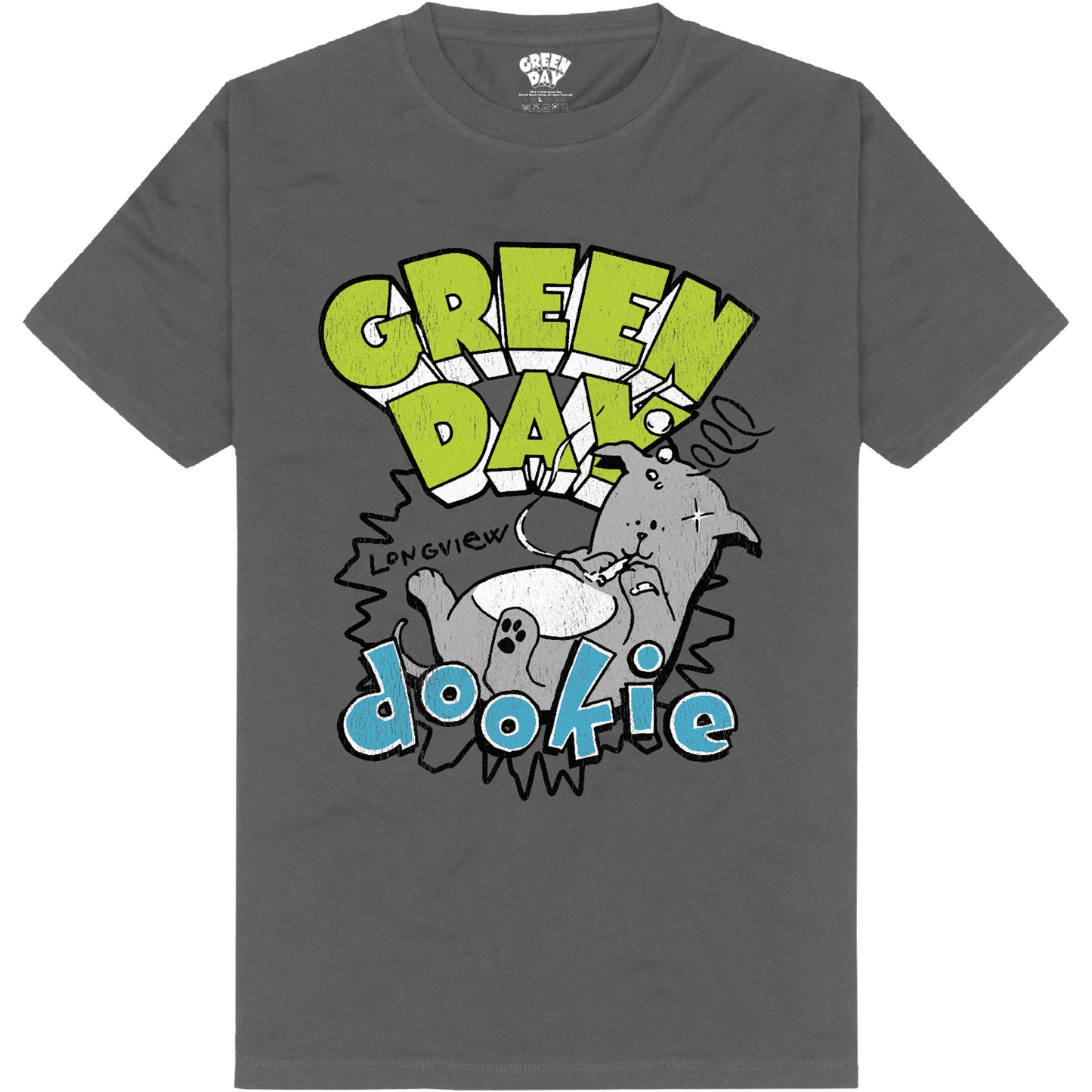 GREEN DAY - DOOKIE LONGVIEW - T-Shirt Charcoal