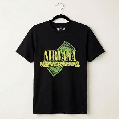 NIRVANA - NEVERMIND DOLLAR - T-shirt en carbone noir