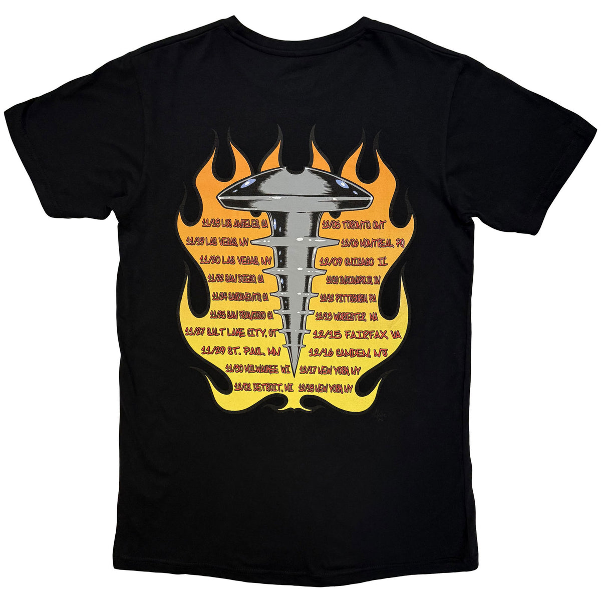THE OFFSPRING - CONSPIRACY OF ONE TOUR '00 - Carbon T-Shirt Noir (Back Print)