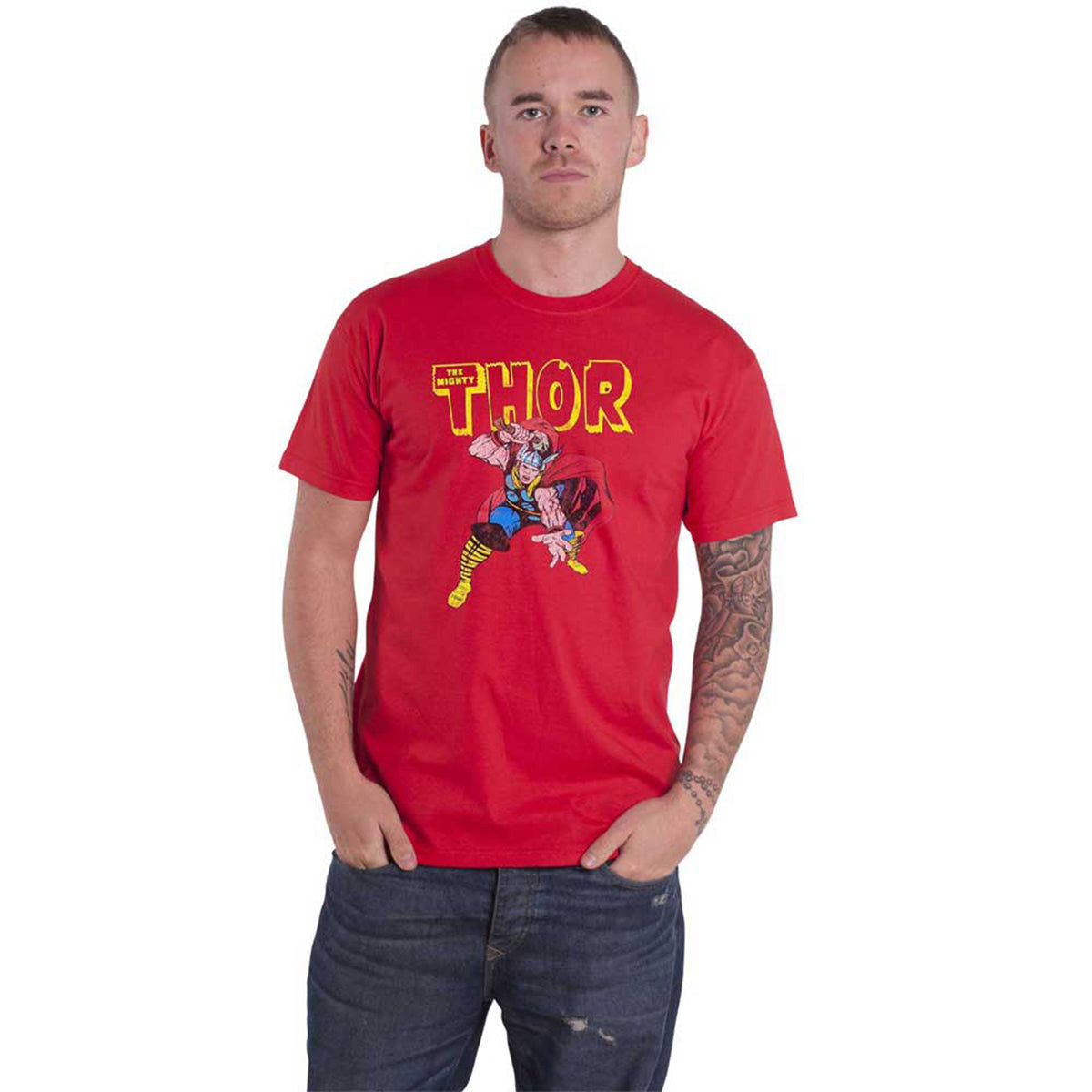 MARVEL COMICS - SPIDERMAN SHOOTING WEBS - T-Shirt Red