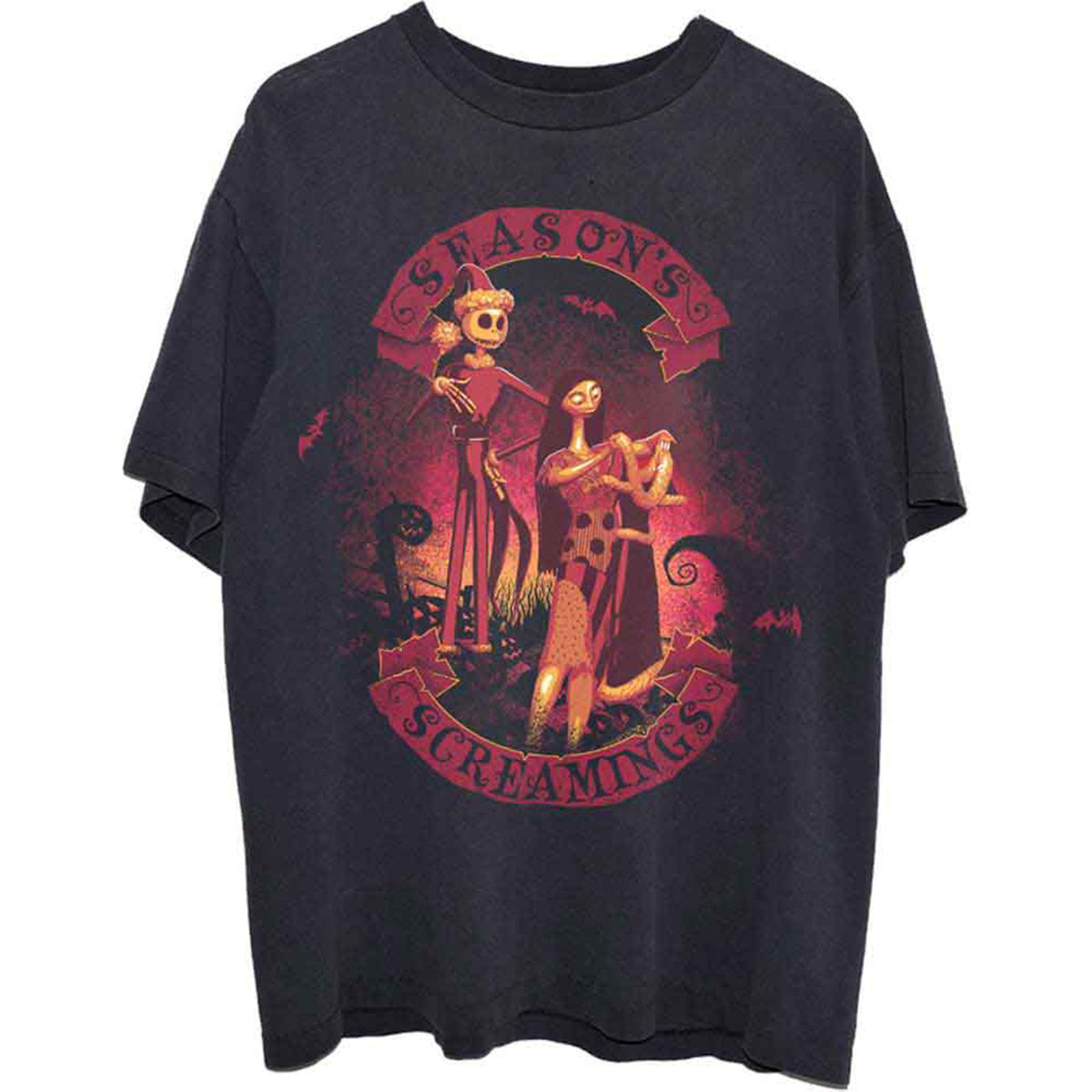 NIGHTMARE BEFORE CHRISTMAS, THE - SEASON'S SCREAMINGS - T-Shirt Black