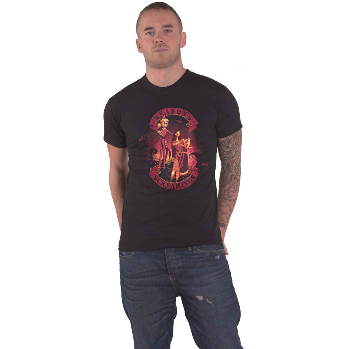 NIGHTMARE BEFORE CHRISTMAS, THE - SEASON'S SCREAMINGS - T-Shirt Black