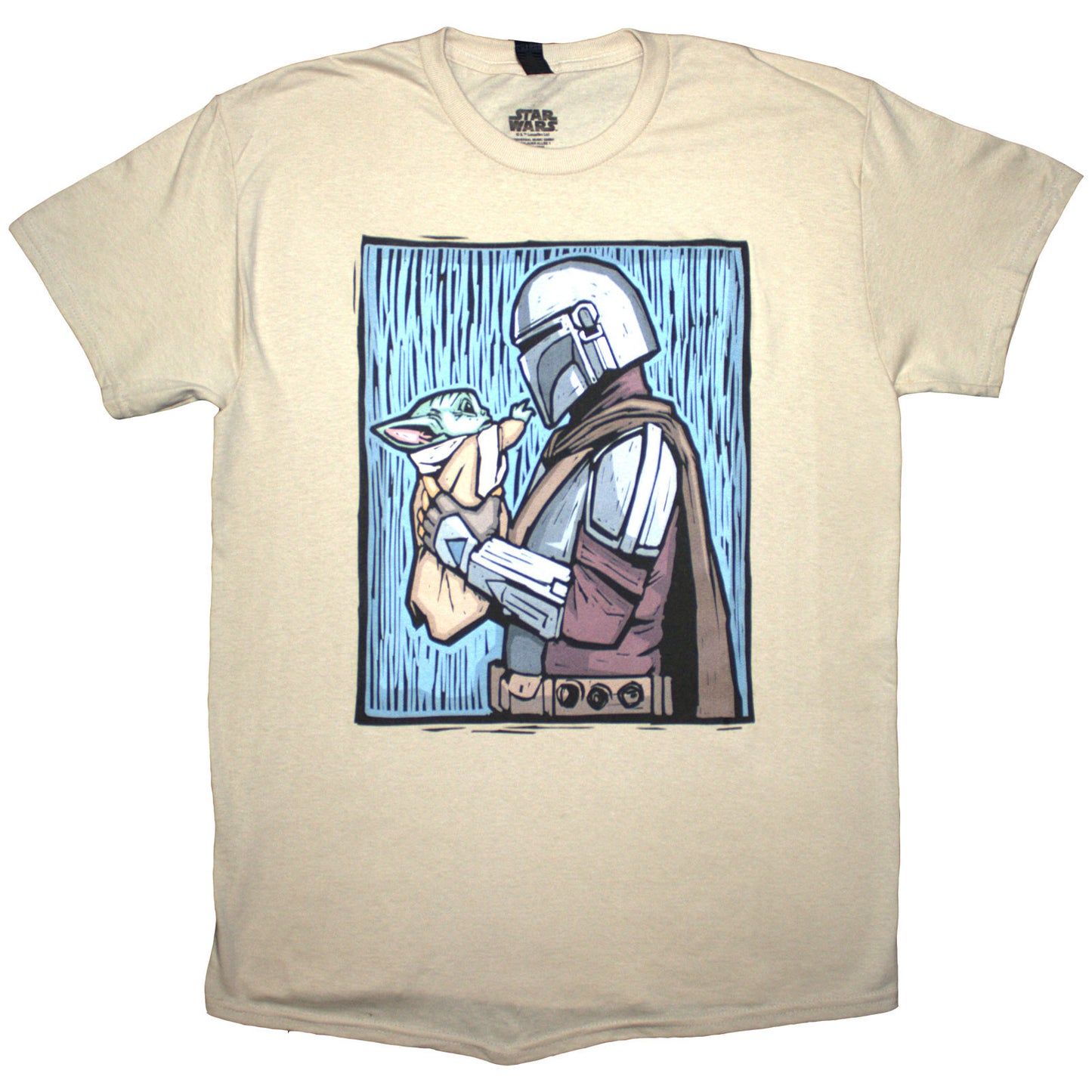 STAR WARS - LE MANDALORIEN TENANT LE GROGU - T-Shirt Neutre
