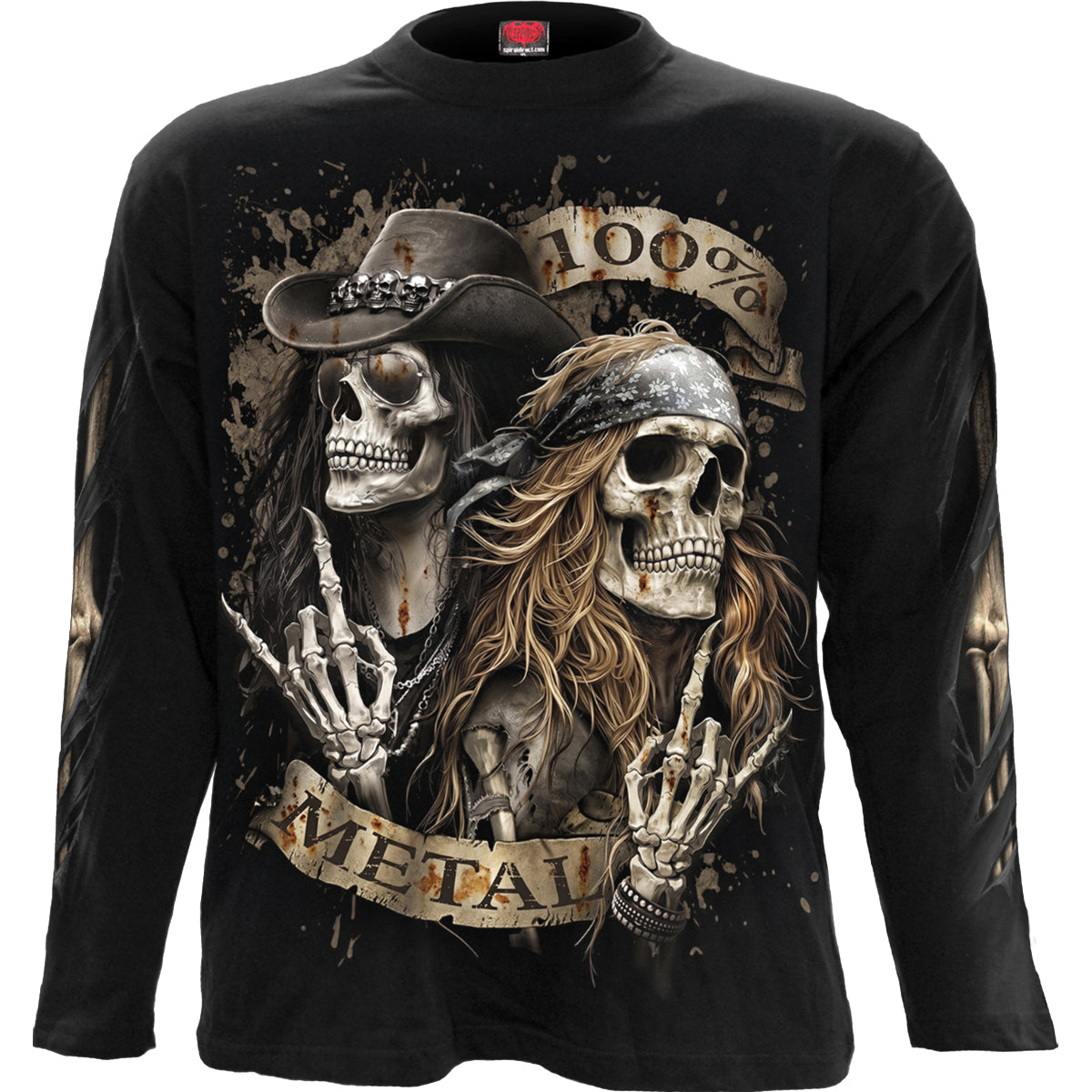 PURE METAL - T-shirt à manches longues noir