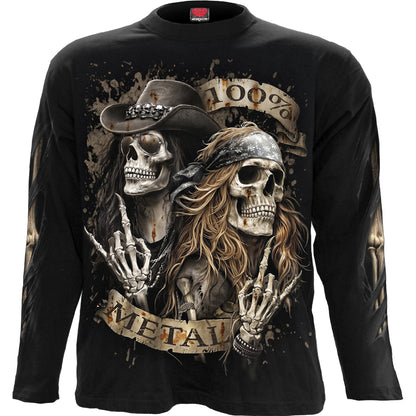PURE METAL - T-shirt à manches longues noir