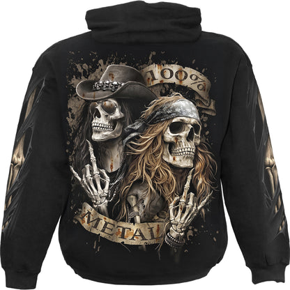 PURE METAL - Sweat à capuche noir
