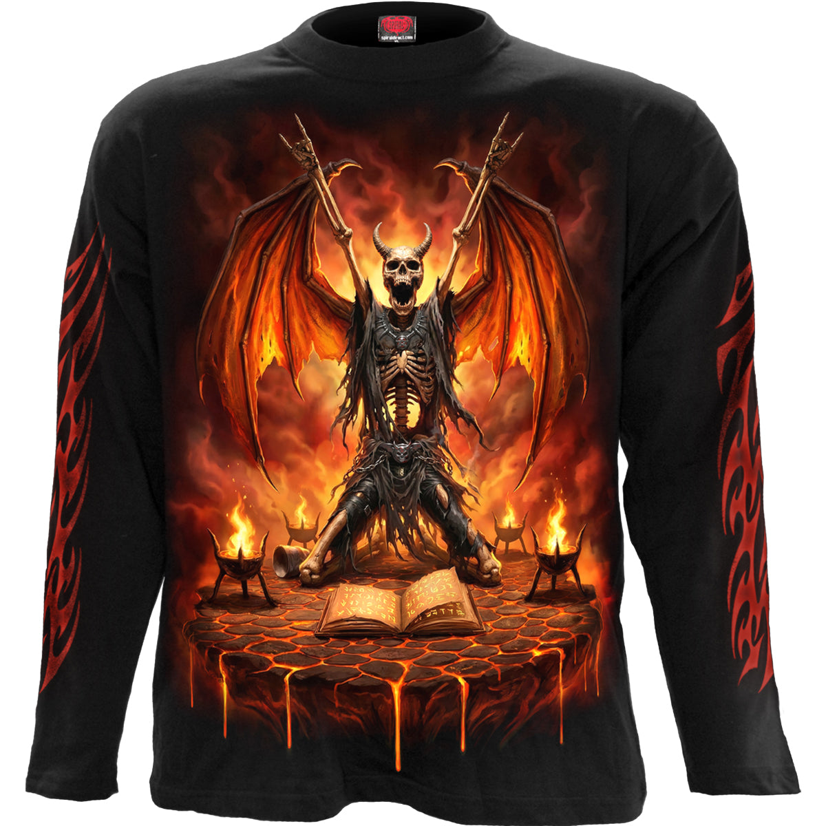 SKELETAL WORSHIP - Longsleeve T-Shirt Black
