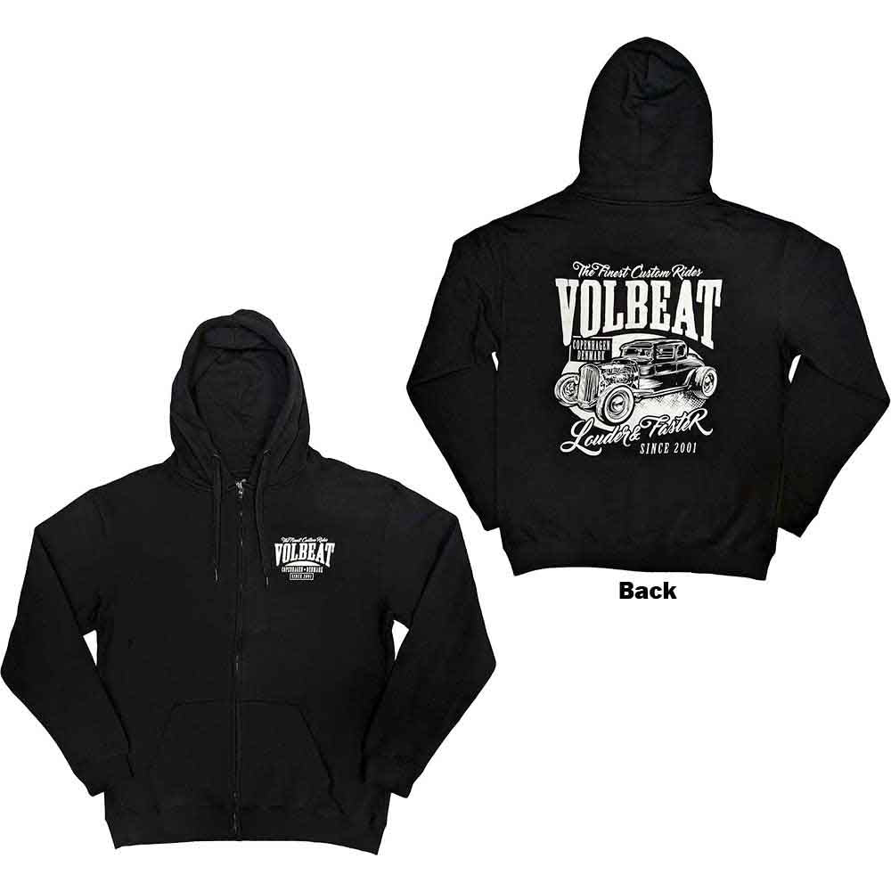 VOLBEAT - LOUDER AND FASTER - Zipped Hoodie Black