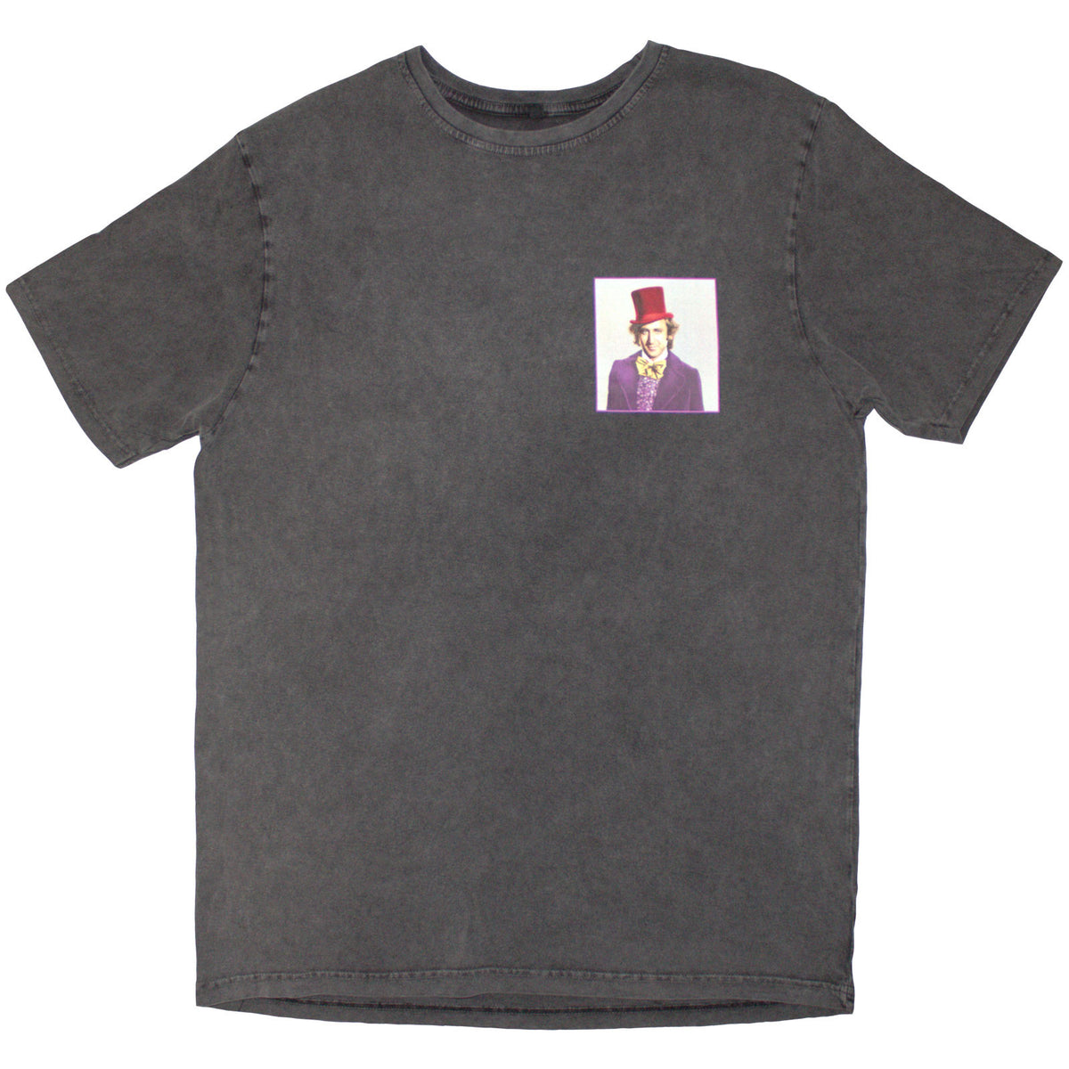 WILLY WONKA - LOGO EMBLEM - Stone Wash T-Shirt Grey