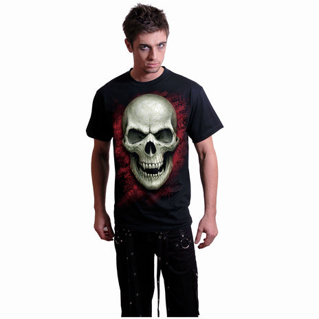 GOTHIC RUNES - GLOW IN THE DARK - T-shirt imprimé sur le devant noir