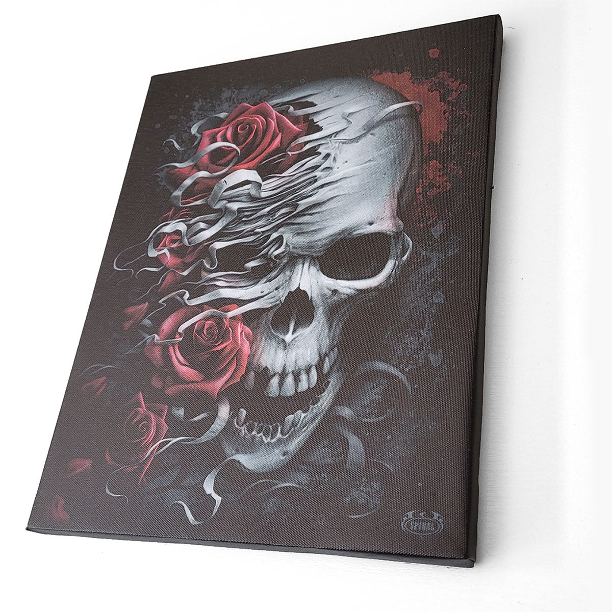 SKULLS N' ROSES - Poster en toile 25x19cm