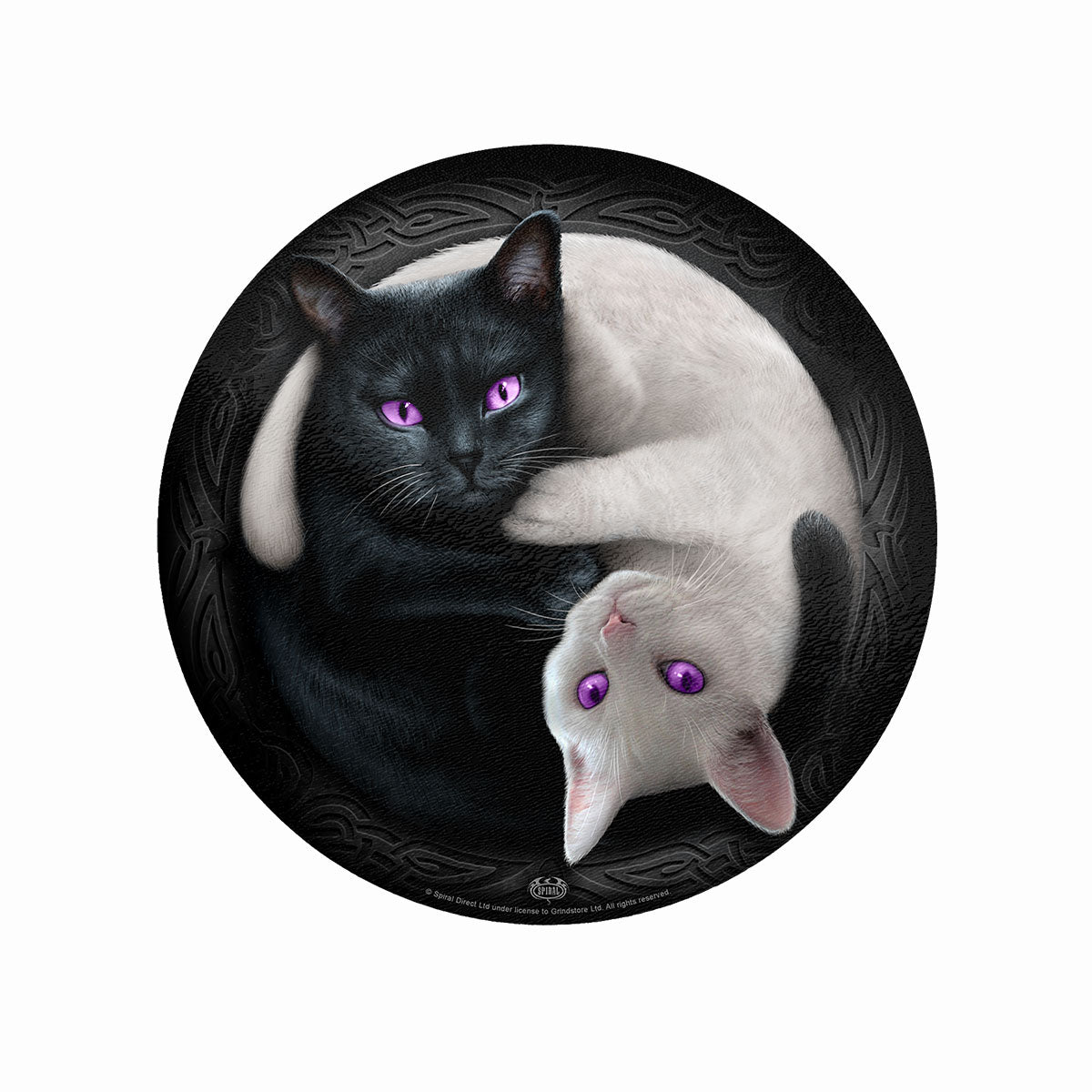 YIN YANG CATS - Glass Chopping Board (Circular)