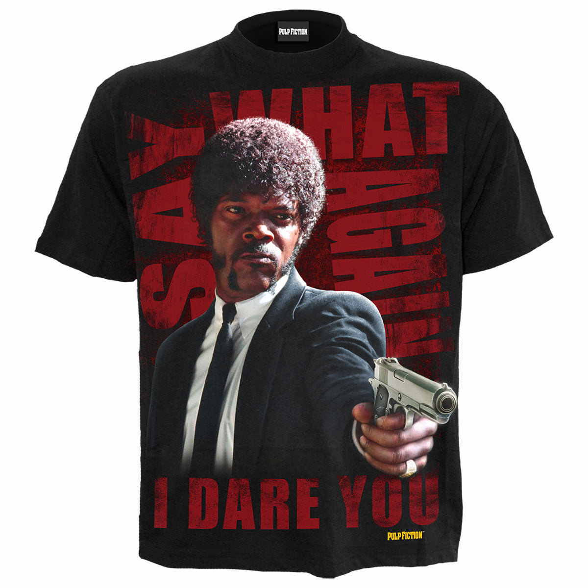 PULP FICTION - SAY WHAT AGAIN - T-shirt imprimé sur le devant noir