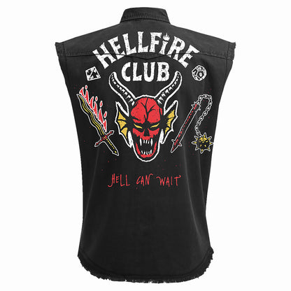 HELL FIRE CLUB - Travailleur sans manches Stone Washed Noir