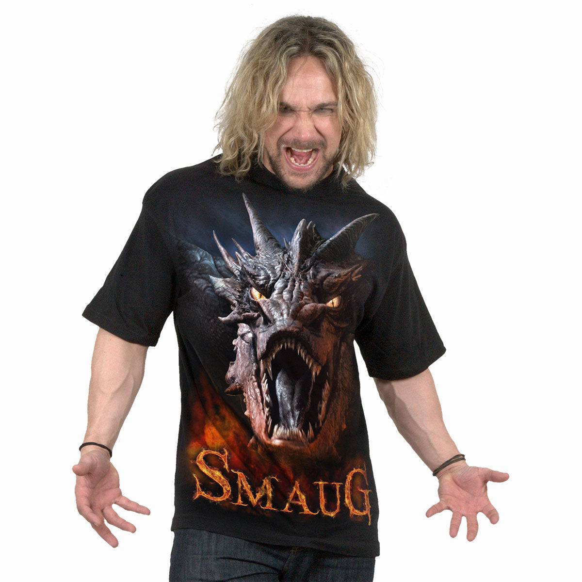 THE HOBBIT - SMAUG - T-Shirt Noir