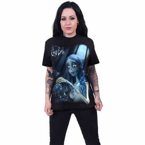 CORPSE BRIDE - GLOW IN THE DARK - T-shirt imprimé sur le devant noir