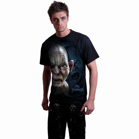 LOTR - GOLLUM - MY PRECIOUSSS - T-shirt imprimé sur le devant Noir